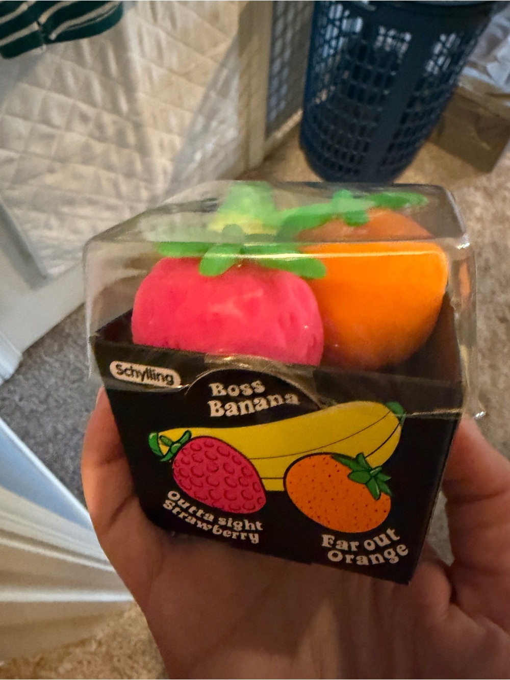 Schylling Groovy NeeDoh Fruit Stress Toy - Orange & Pink - Picture 7 of 7